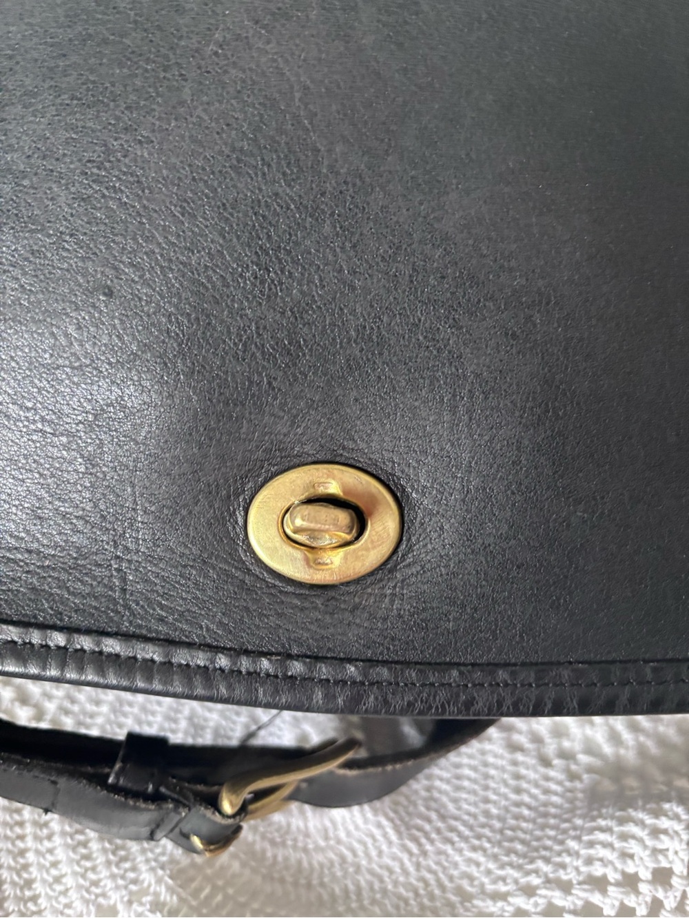 Vintage Coach Ranch Bag 9852‎ Black USA Made Glovetanned Leather Crossbody - Picture 4 of 16